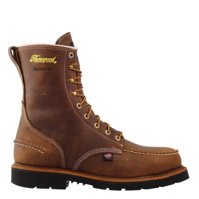 Thorogood 1957 Series – Waterproof – 8" Crazyhorse Moc Toe – MAXWear90 Men's Waterproof Boots Brown | DDNCf5y