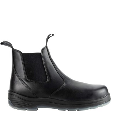Thorogood 6" Quick Release Station Boot Safety Toe with Translucent Bottom Dual Gender Public Safety Boots Black | S3zRVFW