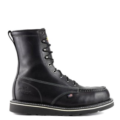 Thorogood AMERICAN HERITAGE MIDNIGHT SERIES 8″ Moc Safety Toe Men's Work Boots Black | EpnuwC9