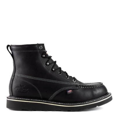 Thorogood AMERICAN HERITAGE MIDNIGHT SERIES 6" Moc Toe Men's Work Boots Black | tB8BtPh
