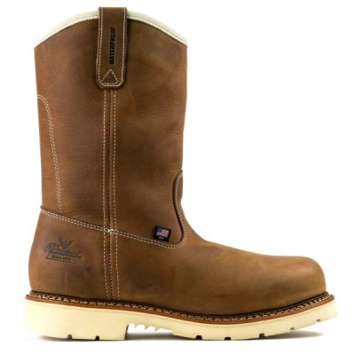 Thorogood AMERICAN HERITAGE – Waterproof – 11″ Crazyhorse SAFETY TOE – PULL-ON WELLINGTON Men's Waterproof Boots Brown | h5l2XTH
