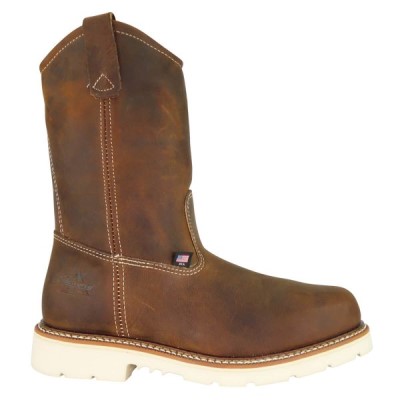 Thorogood American Heritage – 11" Trail Crazyhorse Safety Toe – Pull-on Wellington Men's Work Boots Brown | 5lqJjXs