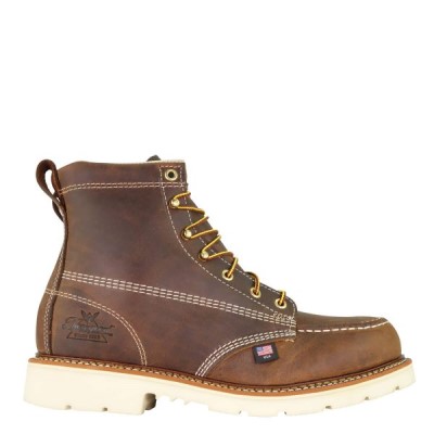 Thorogood American Heritage – 6" Trail Crazyhorse Safety Toe – Moc Toe MAXWear 90 Men's Work Boots Brown | UrukLjZ