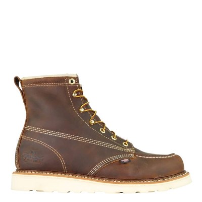 Thorogood American Heritage – 6" Trail Crazy Horse Moc Toe – MAXWear Wedge Men's Work Boots Brown | X8d1slJ