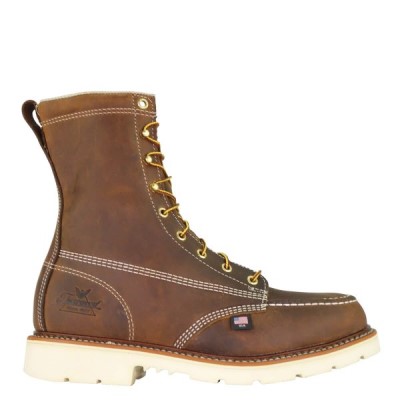 Thorogood American Heritage – 8" Trail Crazyhorse Safety Toe – Moc Toe MAXWear90 Men's Work Boots Brown | 5CMSUZb