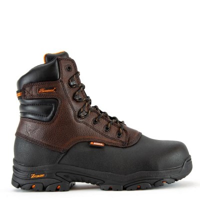 Thorogood Crossover Series – Waterproof 7" Composite Safety Toe – Armor Coated Men's Waterproof Boots Brown | SgQ4YJQ