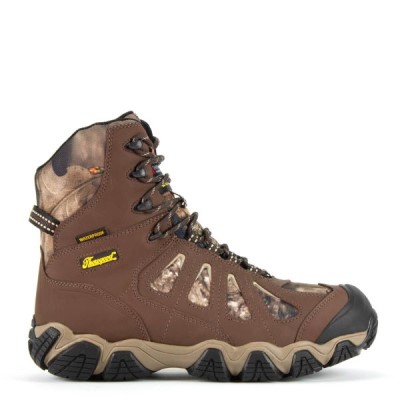 Thorogood Crosstrex Series – Camo 8" Insulated Waterproof Hiker Men's Outdoor Boots Brown / Black | 1CLOqyn
