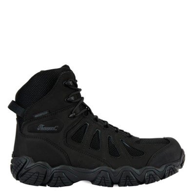 Thorogood Crosstrex Series – Side Zip BBP Waterproof 6" Hiker Men's Waterproof Boots Black / Grey | OmkMHWO