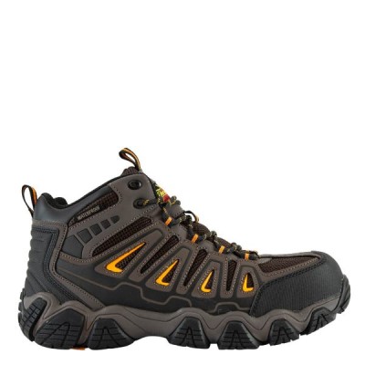 Thorogood Crosstrex Series – Waterproof Safety Toe – Mid Cut Hiker Men's Waterproof Boots Brown / Orange | wHD8wXB
