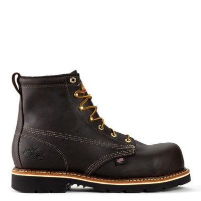 Thorogood Emperor Toe – 6″ Briar Pitstop WORK BOOT Men's Work Boots Chocolate | dhMF1LO