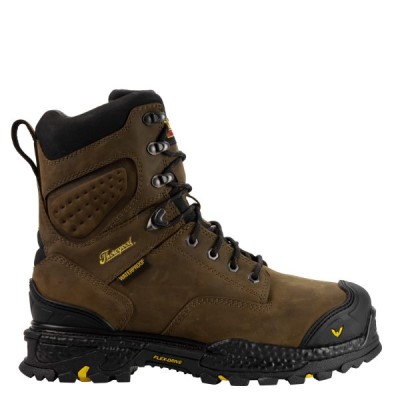 Thorogood INFINITY FD SERIES – 8" Studhorse Waterproof Safety Toe Boot Men's Waterproof Boots Brown | GTwVwNm