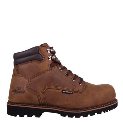 Thorogood V-Series Waterproof – 6" Crazyhorse Safety Toe Men's Waterproof Boots Brown | Z8kLk2v